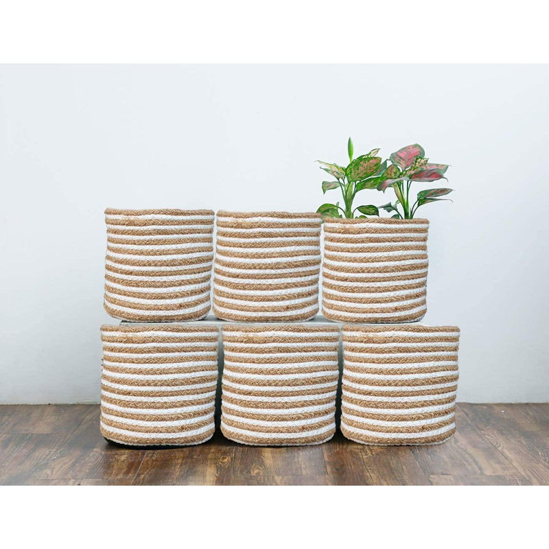 Jute Baskets For Small Plants - Inntinn.in